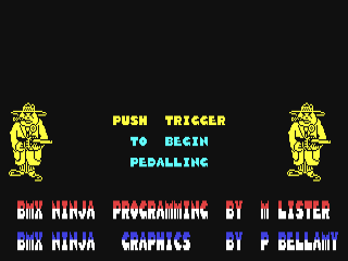Ninja title screen for Commodore 64
